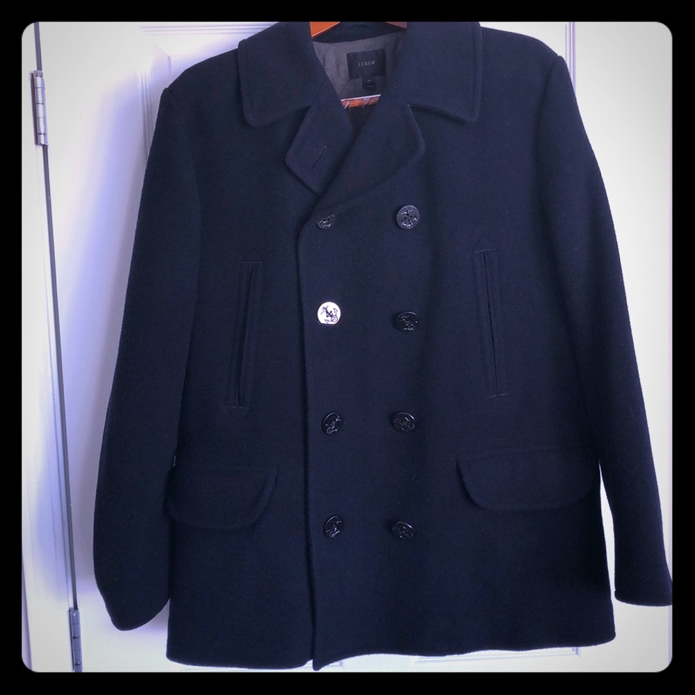 J Crew Dock Peacoat size XL in navy w/ THINSULATE